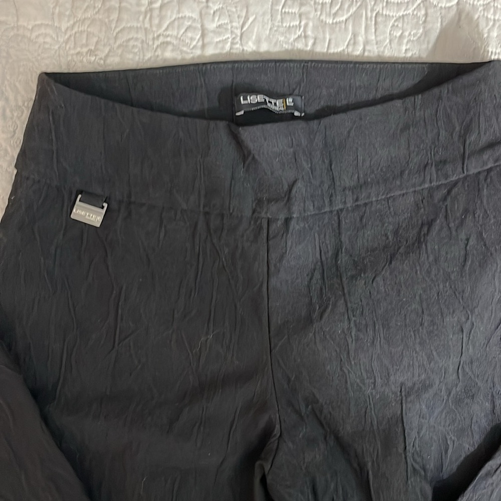 Lisette Black Straight Pant With Split Ankle Leng… - image 3